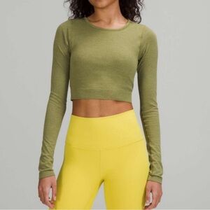Lululemon Ebb to Street long sleeve crop shirt